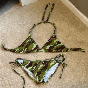 Juniors Camouflage Bikini Set